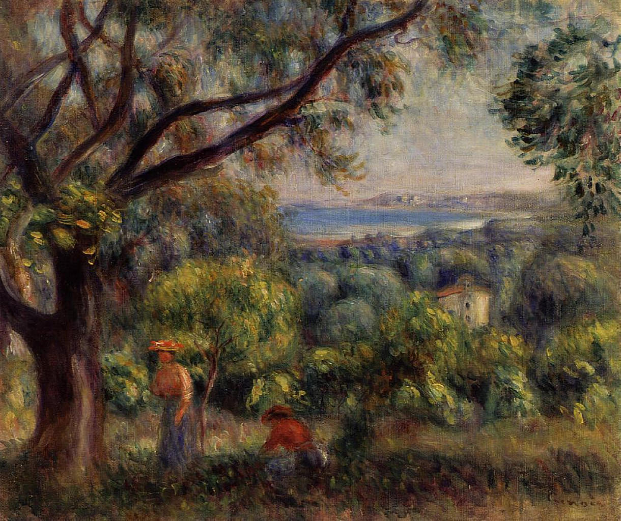 Cagnes Landscape - Pierre-Auguste Renoir painting on canvas